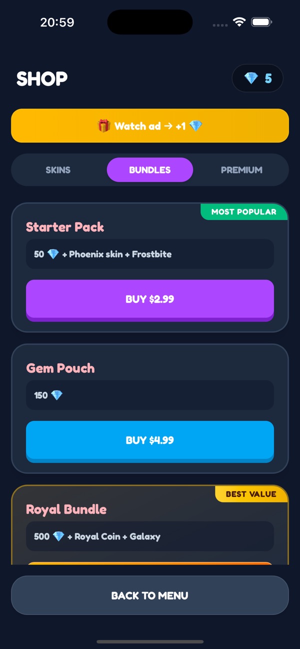 Shop: gem bundles
